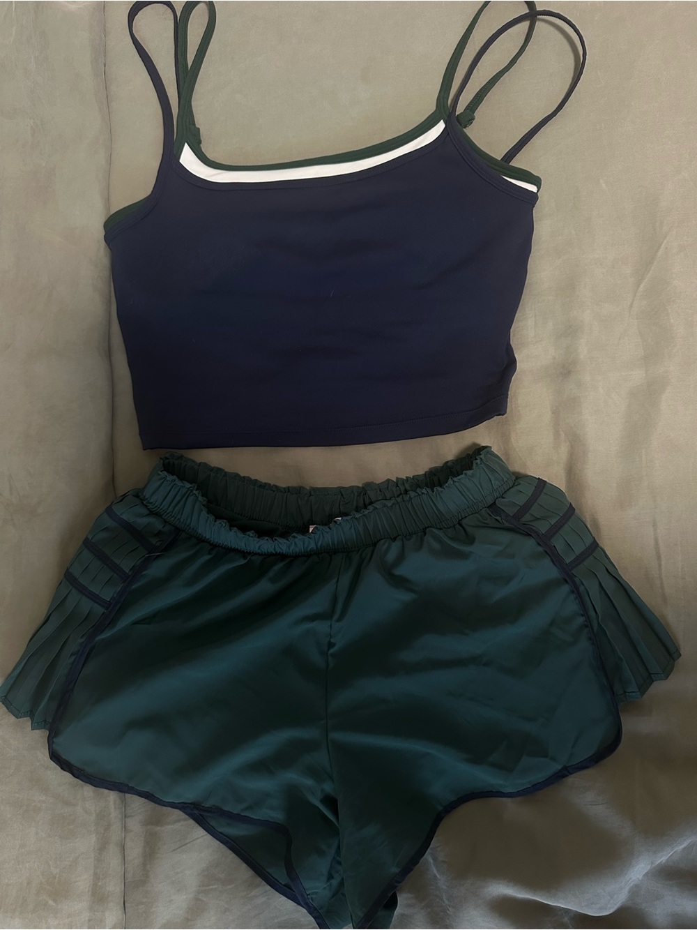 Women's Dark Green Bike Shorts — Lightweight Active Running Shorts
